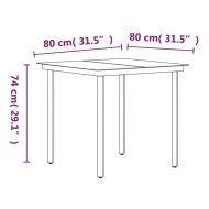Градински трапезен комплект от 5 части с възглавници черен