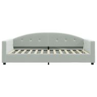 Канапе с матрак, светлосиво, 100x200 см, кадифе