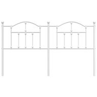 Метална резервна табла за легло, бяла, 180 см