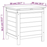 Градинска кутия за съхранение бяла 50x49x56,5 см чам масив