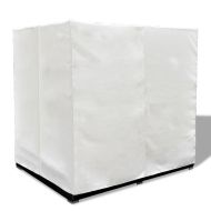 Градинско лаундж легло със завеси, полиратан, черно