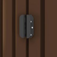 Градинска барака за съхранение, кафява, 257x205x178 см, стомана