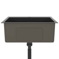 Ръчно изработена кухненска мивка, черна, неръждаема стомана