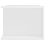 ТВ шкаф с LED осветление, бял, 90x39x30 см