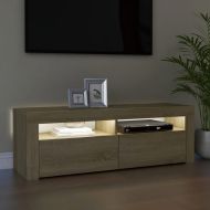 ТВ шкаф с LED осветление, дъб сонома, 120x35x40 см