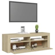 ТВ шкаф с LED осветление, дъб сонома, 120x35x40 см