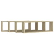 Стенни рафтове 4 бр дъб сонома 80x15x26,5 см инженерно дърво