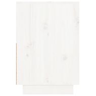 Нощни шкафчета, 2 бр, бели, 60x34x51 см, борово дърво масив