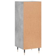 Сайдборд, бетонно сив, 34,5x34x90 см, инженерно дърво