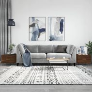 Кафе маси, 2 бр, кафяв дъб, 50x50x40 см, инженерно дърво