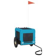 Ремарке за колело за любимци синьо черно Оксфорд плат и желязо