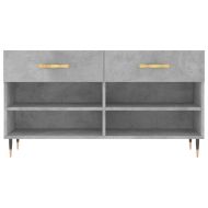 Пейка за обувки, бетонно сив, 102x35x55 см, инженерно дърво