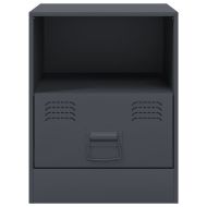 Нощни шкафчета, 2 бр, антрацит, 34,5x39х44 см, стомана