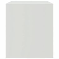 ТВ шкафове, 2 бр, бели, 67x39х44 см, стомана