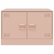 Маса за кафе, розова, 67x50x44 см, стомана