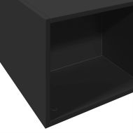 Рамка за легло, черна, 150x200 см, инженерно дърво