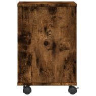 Стойка за принтер с колелца, опушен дъб, 41x32x48 см