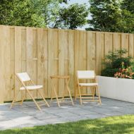 Сгъваем бистро комплект, 3части, кремавобели възглавници бамбук