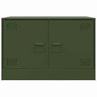 ТВ шкафове, 2 бр, маслиненозелени, 67x39x44 см, стомана