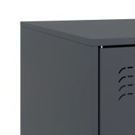 ТВ шкафове 2 бр антрацит 67x39x44 см стомана