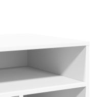 Стойка за принтер с колелца, бяла, 60x50x67 см