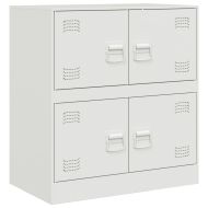 Бюфет, бял, 67x39x73 см, стомана