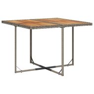 Градински трапезен комплект 5 части с възглавници сив полиратан