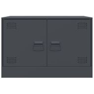 ТВ шкафове 2 бр антрацит 67x39x44 см стомана