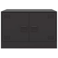 Маса за кафе, черна, 67x50x44 см, стомана