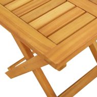 Шезлонг с възглавница и маса, масивно дърво акация