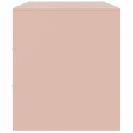 ТВ шкафове, 2 бр, розови, 67x39x44 см, стомана