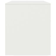 ТВ шкаф, бял, 67x39x44 см, стомана