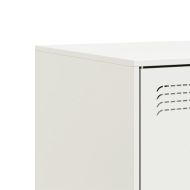 ТВ шкаф, бял, 67x39x44 см, стомана