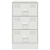 Нощни шкафчета, 2 бр, бели, 34,5x39x62 см, стомана