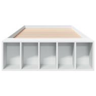 Рамка за легло, бяла 100x200 см, масивно дърво