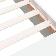 Рамка за легло, бяла 100x200 см, масивно дърво