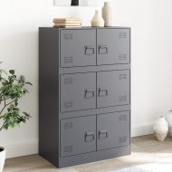 Бюфет, антрацит, 67x39x107 см, стомана