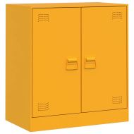 Бюфет, горчица жълто, 67x39x73 см, стомана