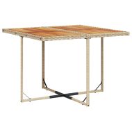 Градински комплект с възглавници, 11 части, бежов полиратан