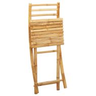 Сгъваеми градински столове, 4 бр, 43x54x88 см, бамбук