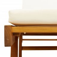 Шезлонги 2 бр с възглавници 200x68x83 см масивна акация