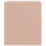 Нощни шкафчета, 2 бр, розови, 34,5x39х44 см, стомана