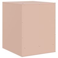 Нощни шкафчета, 2 бр, розови, 34,5x39х44 см, стомана