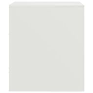 Нощни шкафчета, 2 бр, бели, 34,5x39х44 см, стомана