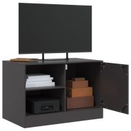 ТВ шкафове 2 бр антрацит 67x39x44 см стомана