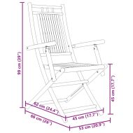 Градински трапезен комплект от 5 части, бамбук