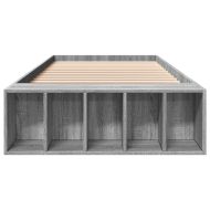 Рамка за легло, сив сонома, 75x190 см, инженерно дърво