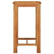 Градински бар комплект 3 части кафяв акация масив и полиратан