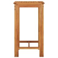 Градински бар комплект 5 части черно акация масив и полиратан