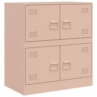 Бюфет, розов, 67x39x73 см, стомана